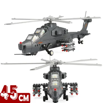 45 cm Združljivih gradnikov Vojaške WZ-10 Letalo Letalo, Helikopter Otroci Igrače Vojaških Letal Modela