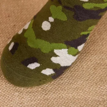 5 parov moških nogavic 2017 NOVO Pomlad vojsko vojakov slog bombaža moške nogavice obleka nogavice visoke kakovosti Prikrivanje nogavice za moške