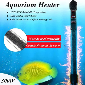 50 W-300W iz Nerjavečega Jekla Aquarium Fish Tank bojler Mini Nastavljivo Ogrevanje Rod Za Akvarij Nadzor Temperature