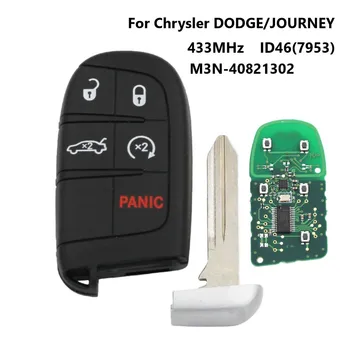 5Buttons Smart Remote Key Fob Za Dodge M3N40821302 433MHz PCF7953/ID46 Čip Za Jeep Grand Cherokee obdobje 2013-2018