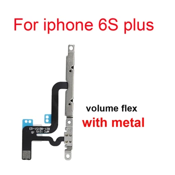5pcs/veliko Moč Flex s Kovinsko Držalo Za iPhone X 5 5 6 6s 7 8 Plus Izklop Stikalo za Vklop Gumbom za Glasnost Flex Kabel