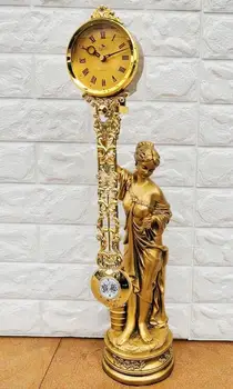 61 cm Višina Boginja ura, Evropski stil sedež ura Swing umetnosti Lepa nihala ura kip obrti, orodja poroka Dekoracija