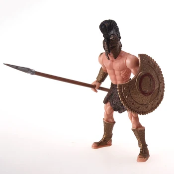 6pcs/set Spartak Gladiator Toy Model Stari Rimski Vojak 10.5 cm Gladiator Model z Orožje, Ščit
