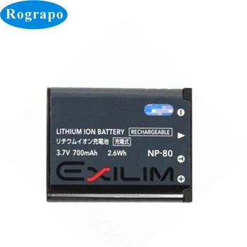 700mAh Li-ion baterija NP-80 NP-82 Kamera Baterija Za CASIO EX-S8 ZS5 ZS6 ZS100 N10 ZS160 ZS220 Akumulator