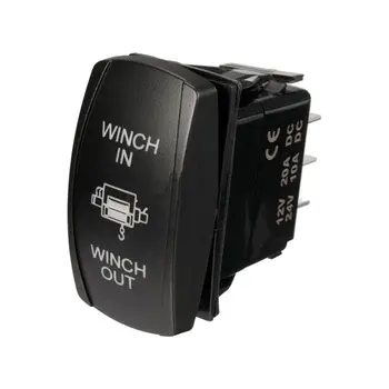 7Pin Laser Kratkotrajno Rocker Switch Vitel V Vitel Iz 12V NA-OFF-NA LED Svetlo modra