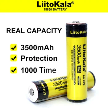 8-40pcs Liitokala Lii-35S Zaščitene 18650 3400mAh Polnilne Li-lon baterij z 2MOS PCB 3,7 V Za Svetilko
