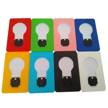 8pcs Namizne Svetilke Prenosne Darila Zložljive LED Nočna Lučka Kreditne Kartice Žep Srčkan Žarnice Mini Denarnice Otrok Doma Dekor Ultrathin