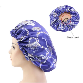 Afriške Ankara lase bonnets za ženske saten svilnato notranje turban glavo ovijte spalna skp za nego las klobuk Indijski kapa kape TB-77B