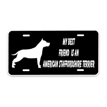 Aliauto Pozor Avto Nalepke Moj Najboljši Prijatelj Je Ameriški Staffordshire Terier Pes Avtomobilu Celotno Telo Nalepke PVC,15 cm*7 cm
