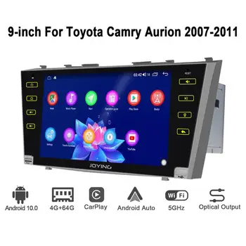 Android za 10,0 9 inch 2 din radio, avto 4GB+64GB vodja enote GPS Navigacija Jedro Octa za Toyota Camry 2007-2011 podporo 3G/4G DSP BT