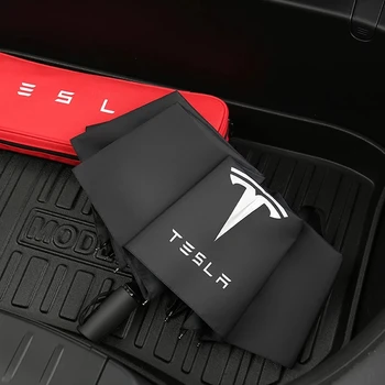 Avto Styling Plast Zložljiva Popolnoma Avtomatski Dežnik Windproof Samodejno Ne Dežnik Za Tesla Model 3 Model X-E Pribor