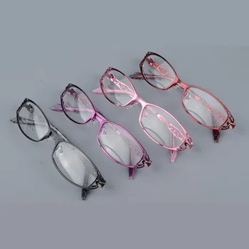 BCLEAR Ženske Recept Optična Očala Okvirji z Zlatim Votlih Iz Očala Okvir Z Rožo Ženski Spektakel Očala