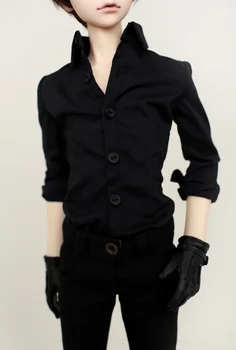 Bjd lutka obleko obleko obleko črna majica + hlače 1/4 1/3 lahko prilagodite velikost