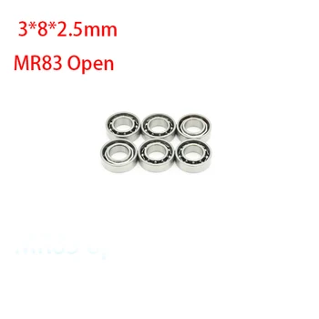 Brezplačna dostava 10 Kos MR83ZZ(3*8*2.5)ODPRITE MINI ležaji 3x8x2.5 mm ležaji ABEC-5