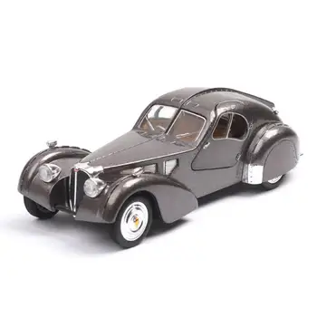 Classic Vintage avto Vroče merilu 1:32 kolesa 1936 Bugatti TYPE 57SC kovinski model s svetlobo, zvok diecast vozilu potegnite nazaj igrače