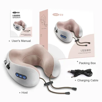 Cofoe Vratu Električni Massager U-shaped Vratu Blazino Zaščito Vratne Hrbtenice Dom in Zunanji Massager Sprostitev, Zdravje Izdelka