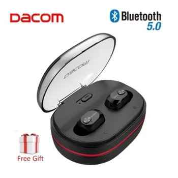 DACOM K6H /K6H PRO TWS Čepkov Res Brezžične Bluetooth Slušalke Mini Nevidno V Ušesu Slušalka za Prostoročno uporabo Slušalke za iPhone
