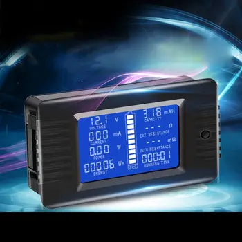 DC 0-200V 0-300A Baterije Tester Voltmeter Ampermeter Napajanja, Impedanca Zmogljivost, Energijo, Čas Meter 50A/100A/200A/300A Baterije Zaslon