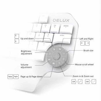 Delux T11 Oblikovalec Tipkovnico Eno Roko Žično Gamer Tipkovnice z Ergonomsko Navpično Miške Nastavitev Za PC Prenosni Računalnik