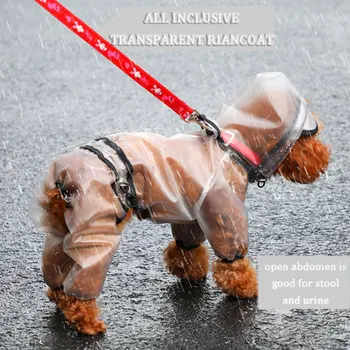 Dežni Plašč za psa Hooded Nepremočljiva Suknjič Pet Jumpsuit Prosojne Obleke Za Majhne, Srednje Pse Teddy Chihuahua DOGGYZSTYLE
