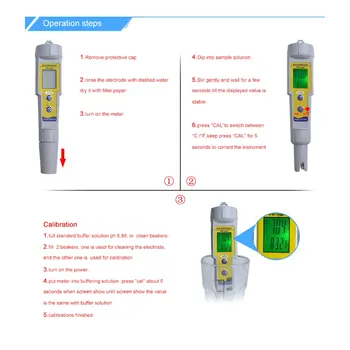 Digitalni Nepremočljiva PH/Temp Meter Tester Pero Acidometer Digitalni Kakovosti Vode Čistosti Monitor za Merjenje Akvarij Vino