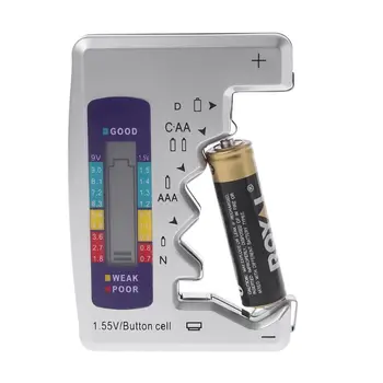 Digitalni Tester za Baterije Kapaciteta Baterije Detektor Za C/D/N/AA/AAA/9V 6F22 /Baterije 1.55 Proti gumb celic