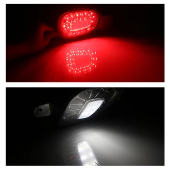 Dimljeni Objektiv Rdeče / Bela LED Zadnji Odbijač Reflektorji, Luči za Meglo Rep Svetilke z Varnostno kopiranje Povratne Luči Za leto~2019 Jeep Renegade