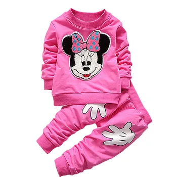 Disney Minnie Mickey Zamrznjene Božič Bluzo otroška Moda Vrhovi Barva Dolg Rokav Vrhovi modeliranje Hoodies Bebes Otroci Določa