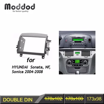 Double Din Radio Fascijo za HYUNDAI Sonata NF Sonica CD DVD Audio Dash Gori Trim Uspela Kit Obraz Prostorski Okvir Ploščo