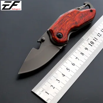 Eafengrow EF17 58-60HRC 7Cr Rezilo Leseni Ročaj Zložljiv nož za Preživetje Taborjenje orodje Lov Žepni Nož taktično eos prostem orodje