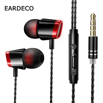 EARDECO Original Žično Mobile Stereo Slušalke za V Uho Telefon Ušesnih Čepkov 3,5 mm Slušalke Bas Slušalke z Mikrofonom Slušalke