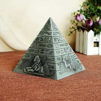 Egiptovski Kovinski Faraon Khufu Piramide Figur Piramida Stavbe Kip Miniature Home Office Namizni Dekor Darilo, Spominek