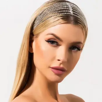 Evropski in Ameriški modni vrhunsko razkošje kristalno hairband lase verige sladko poročni nakit Ren Kamen verige darilo za rojstni dan