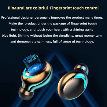 F9 TWS Bluetooth Brezžične Slušalke Dotik upravljanje Glasbe Čepkov Tri LED Moč, Slušalka z Zaslonom IPX7 Nepremočljiva Za Vožnjo Šport