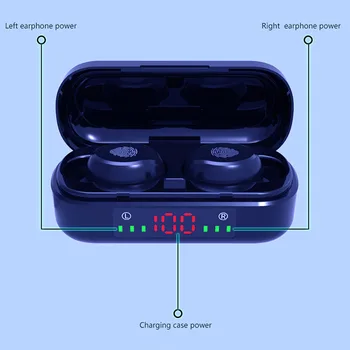 FDGAO Brezžične Bluetooth Slušalke TWS Mini Slušalke Z Mikrofonom Šport Headste Stereo Bas šumov Slušalke Slušalka