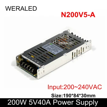 G-energija N200V5-A 200W LED Programabilni Prijavite Zaslon Napajanje,5V40A 200~-240 Vhodna Napetost PSU Za P4 P5 P10 Signboard LED