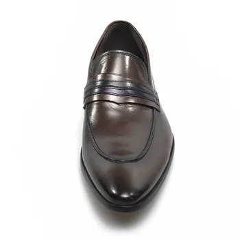 GRIMENTIN moški usnjeni čevlji ročno zdrsne na konicami prstov italijanski oblikovalec moško obleko, čevlji