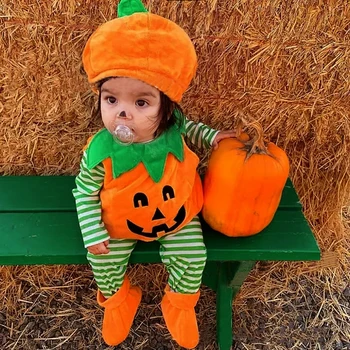 Halloween Kostumi Baby Toddler Bučna Kostum Childern Srčkan Cosplay za Baby Girl Boy Fancy Novo Leto Karneval Stranka Obleko