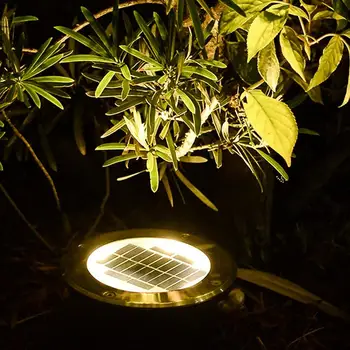 Hladen/Topla Bela 8 LED Sončne Energije Pokopan Lahka Tla Lučka na Prostem Pot Pot Vrt Kritina Podzemnih Svetilke Dropshipping