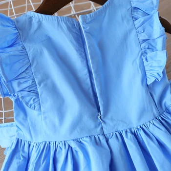 Humor Imeti Otroka Poletje Obleko 2020 povsem Novo Deklice Oblačila Ruffle Sleevele Princesa Frocks Big-lok Moda Otroci Baby Girl Oblačenja