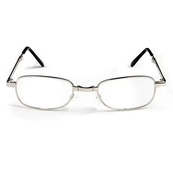 Iboode Zložljiv Kovinski za Branje Očala Očala Z Zadrgo Primeru Srebrno Branje Presbyopia Presbyopic Očala za Unisex Ženske Moški
