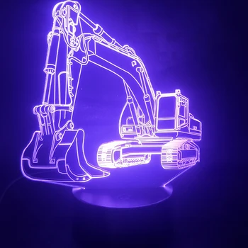 Inženiring Stroji in Bagri 3D Lučka Dekorativni Dropship za Najstnike Usb Led Nočna Lučka Lučka za Bluetooth Zvočnik Znanja