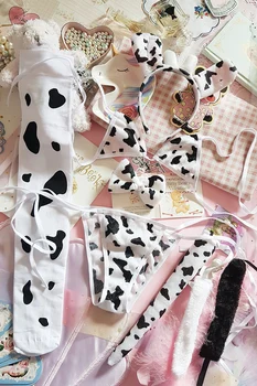 Japonski Perilo Anime Cos Flanela Srčkan Seksi Krava Čipke Povoj Bikini Modrc, Ljubezen Živi Cosplay Lolita Kawaii Modrc in Hlačne Set