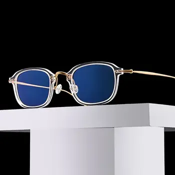 Japonski Ročno Titana Očal Okvir Moških Kvadratnih Očala Ženske Visoke Kakovosti Kratkovidnost Računalnik Očala