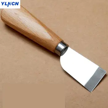 Japonski uvoz usnje nož Cut nož Ročno usnje DIY Rezalno orodje Lopato nož Visoko ogljikovega jekla ročaj iz masivnega lesa