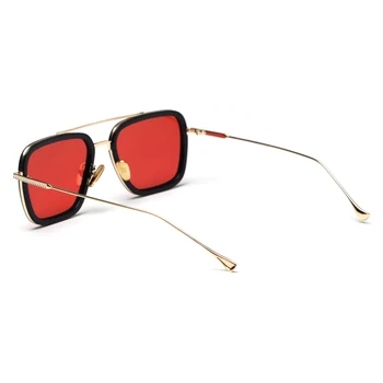 Kachawoo Človek Polarizirana Sončna Očala Kvadratnih Rdeče Rjavo Obarvan Sončna Očala Za Ženske Visoke Kakovosti Pol Kovinski Moški Vožnje Očala