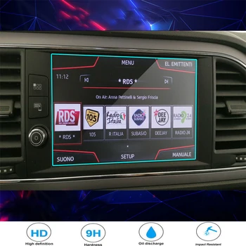 Kaljeno steklo film Zaščitnik Za Seat Leon X-Perience 8 Inch 2017 GPS Navigacija se Dotaknite Center Zaslon Auto Notranjost
