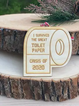 Karantene Lesa Ornament Toaletni Papir Krize Ornament Chritsmas darilo Božično drevo ornament decro darilo za goste