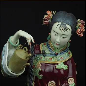 Klasično Pobarvane Umetnosti Ženska Figura Kipa Keramični Antični Kitajski Angeli Porcelana Skulpture Home Interior Design L3392