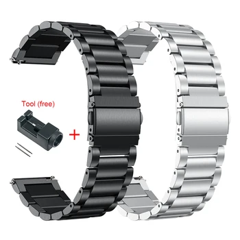 Kovine, iz Nerjavečega Jekla, Trak za Xiaomi Huami Amazfit GTR 47mm 42mm Zapestnica manžeta za Huami Amazfit GTS Bip Mladi Watchband